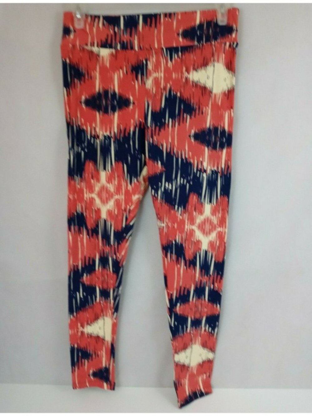 New LuLaRoe Tall & Curvy Leggings With Blue, Cream, & Pink Western Design